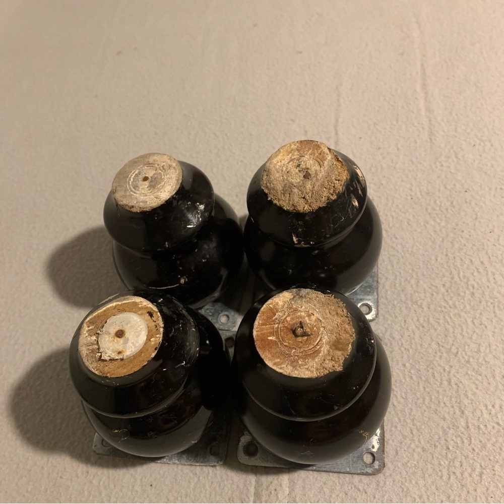 4 Round Wood Furniture Leg Risers 4” Tall screw on Black - Picture 3 of 6